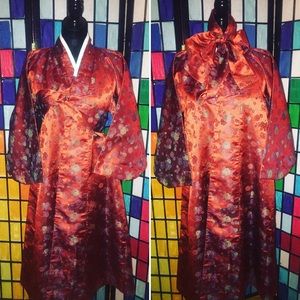 Silk Robe; of a traditional Korean outfit, Hanbok